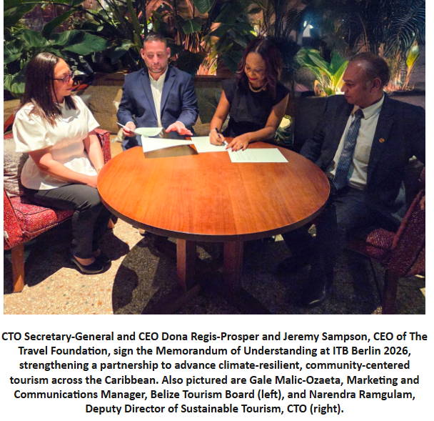 Travel Foundation  and CTO sign MOU